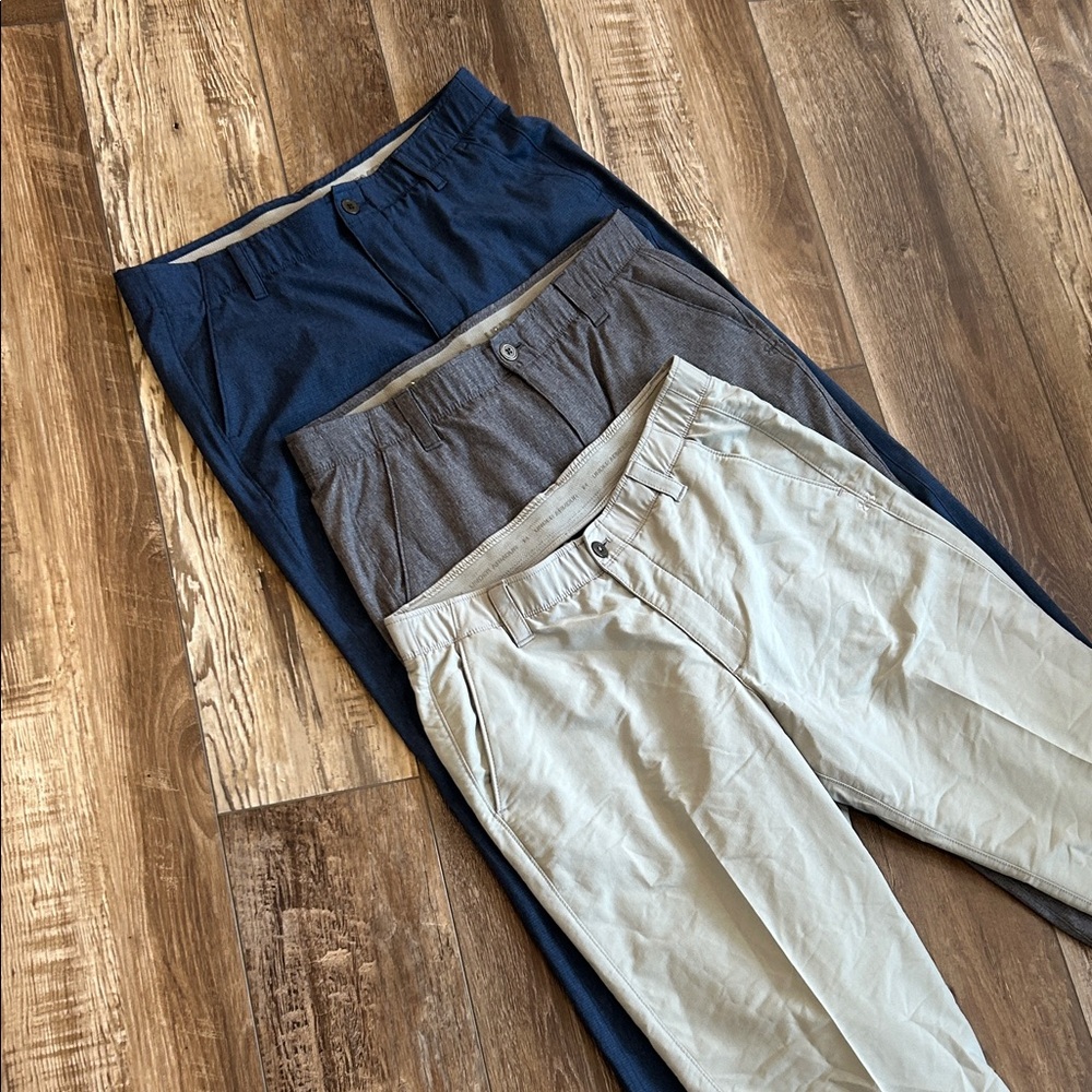 Men's Under Armour Golf Pants 34x32 - Navy, Gray, and Light Gray